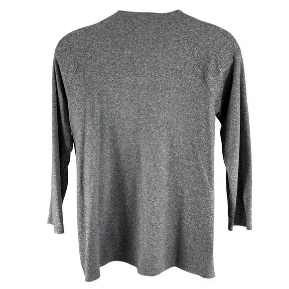 J Jill Pure Jill Women M Relaxed Fit Dark Gray Long-Sleeve Cotton Top Crew Neck - Picture 5 of 12